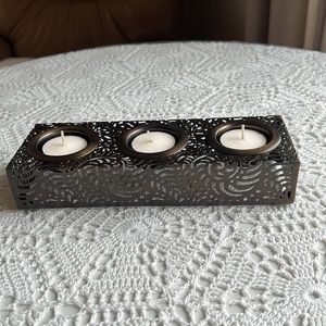 Brushed Nickel - Vintage Votive Candle Holder